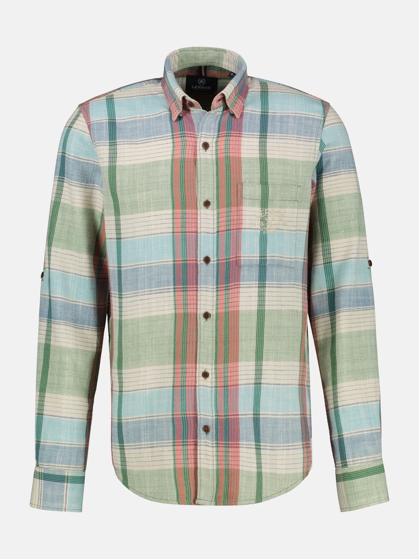 Lerros Shirt mit Check Print - Sage Green