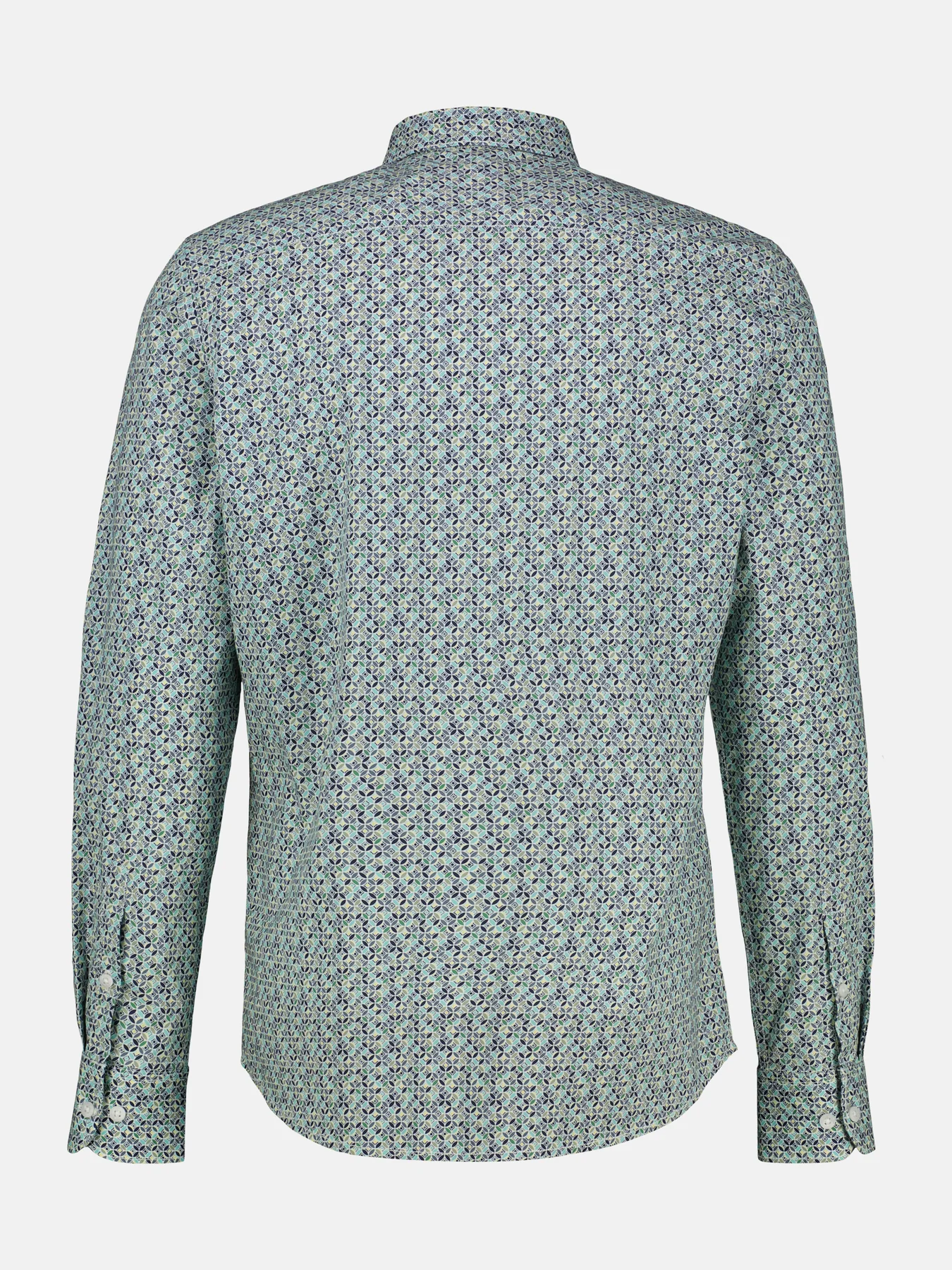 Lerros Print Shirt with Stretch - Coastal Blue