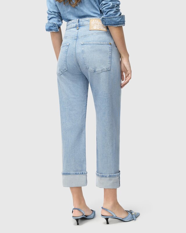 Mac Jeans Baggy Straight Jeans - Light Blue Net Washed