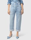 Mac Jeans  Baggy Straight Jeans - Light Blue Net Washed