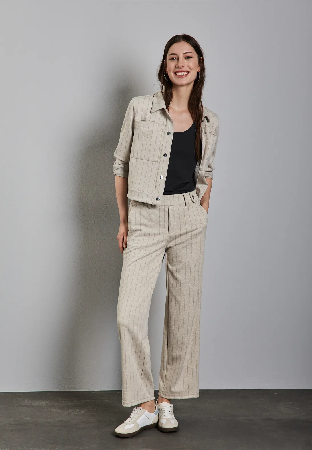 Street One Basic Top in Unifarbe Anni - Black