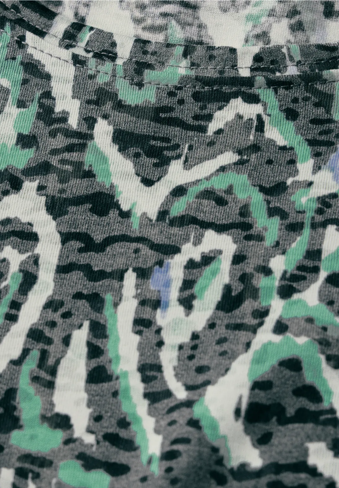 Cecil Shirt with Print - Slate Khaki