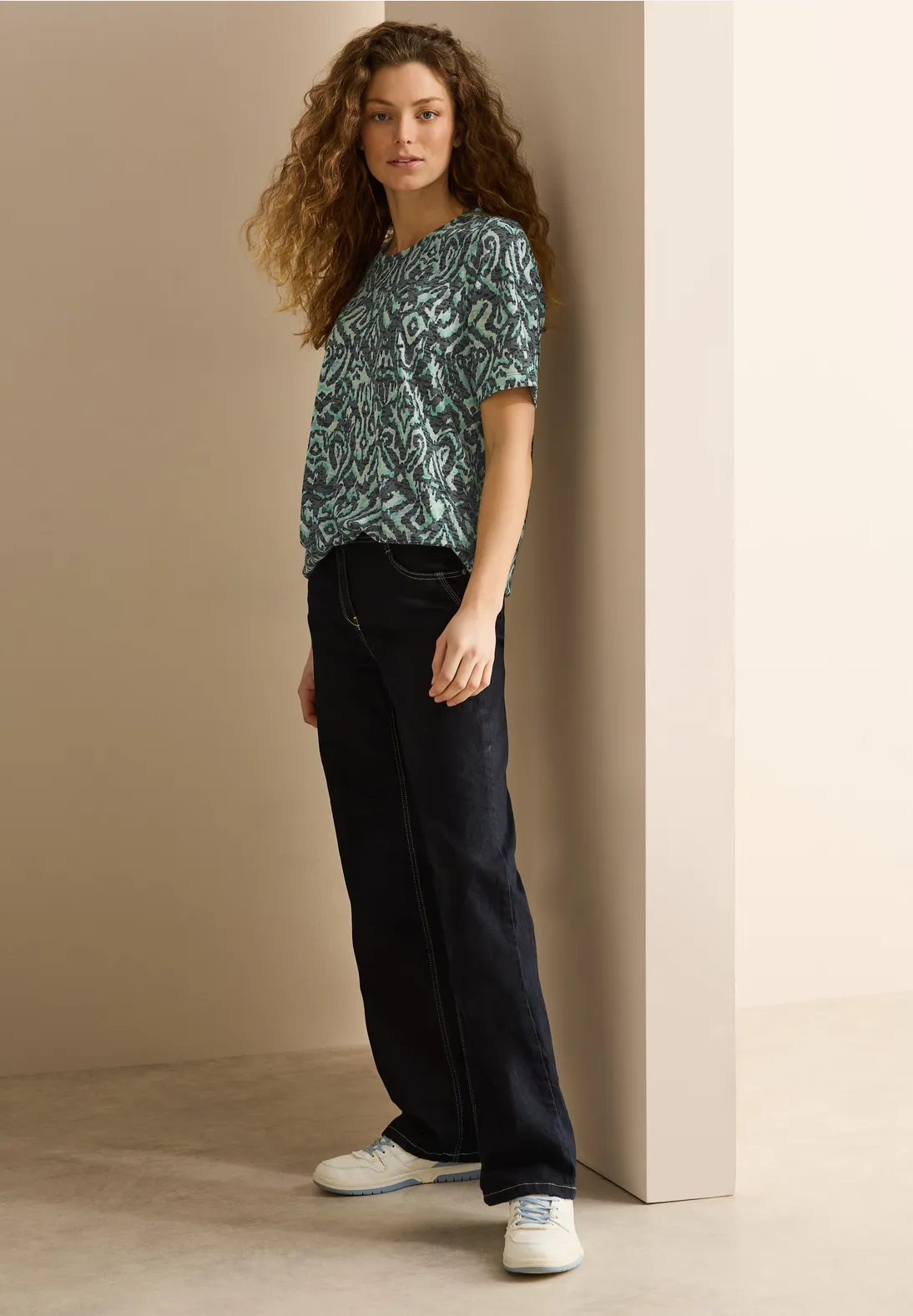 Cecil Shirt met Sierpatroon - Slate Khaki