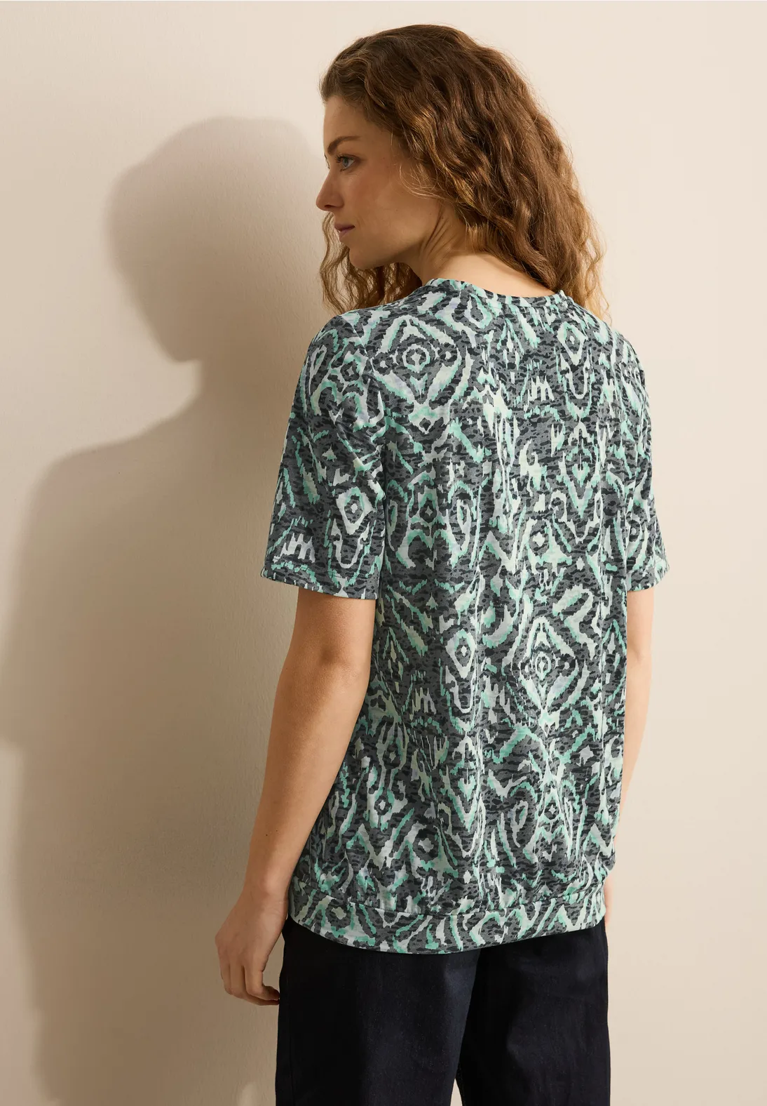 Cecil Shirt met Sierpatroon - Slate Khaki