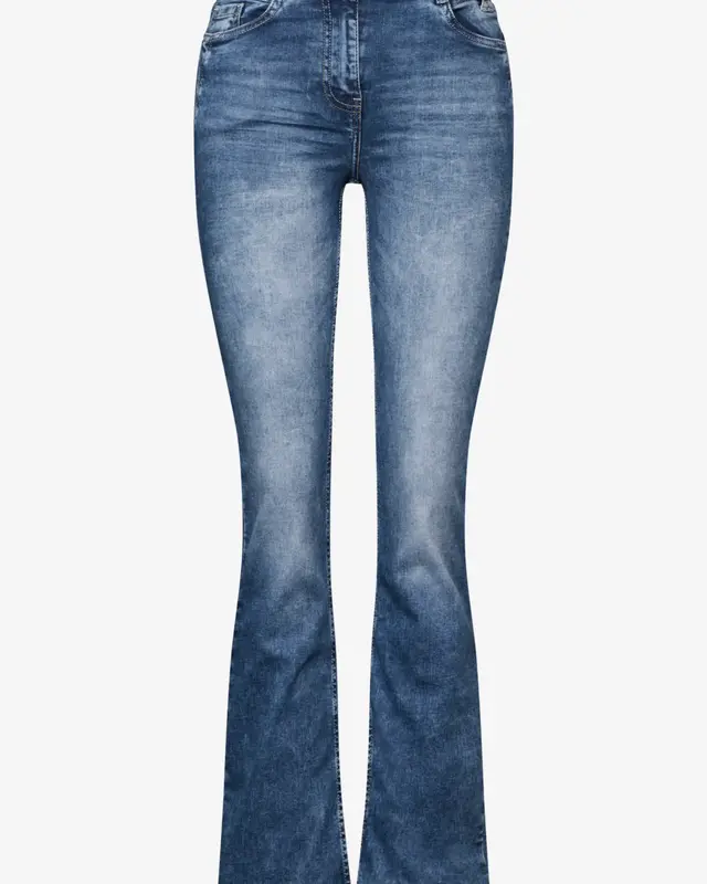 Cecil Bootcut Jeans Toronto - Mid Blue Wash