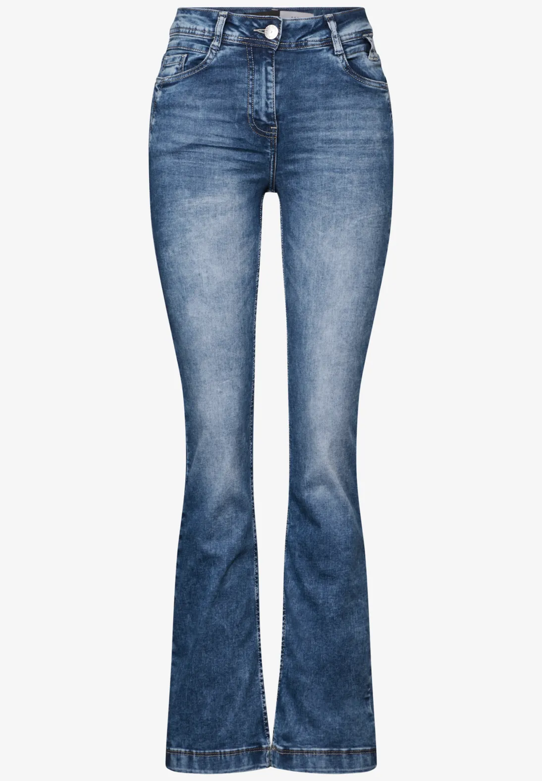 Cecil Bootcut Jeans Toronto - Mid Blue Wash