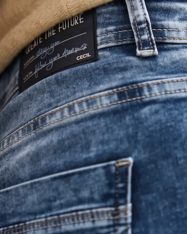 Cecil Bootcut Jeans Toronto - Mid Blue Wash