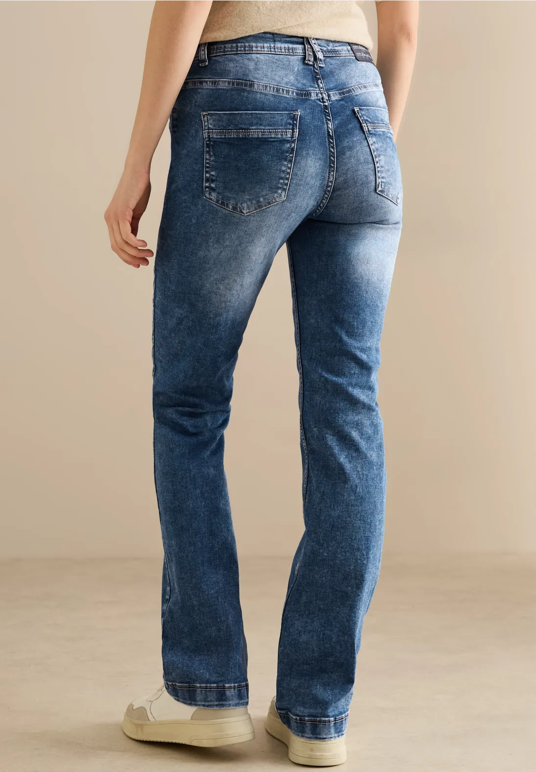 Cecil Bootcut Jeans Toronto - Mid Blue Wash