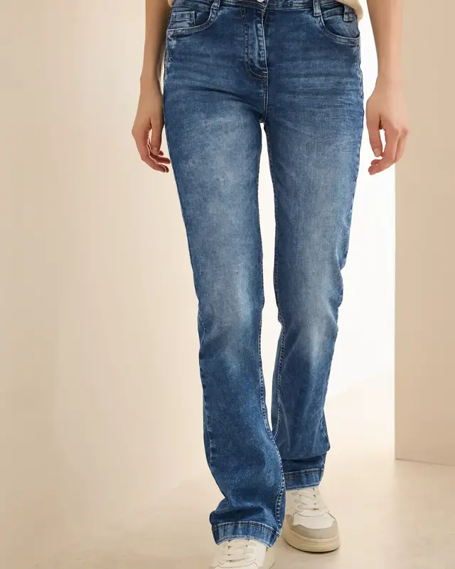 Cecil Bootcut Jeans Toronto - Mid Blue Wash