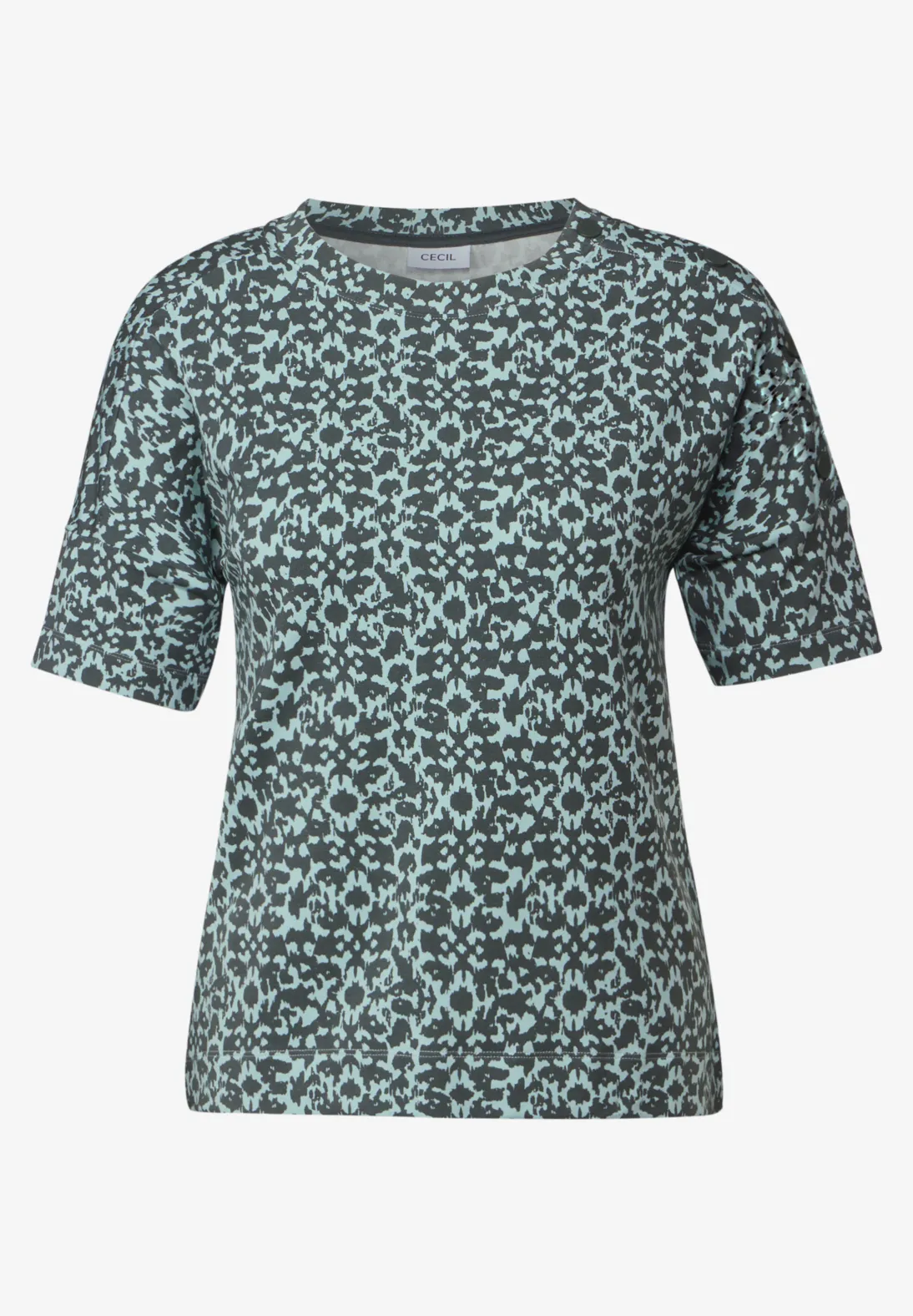 Cecil T-Shirt mit Knopfdetail - Cool Salvia Green
