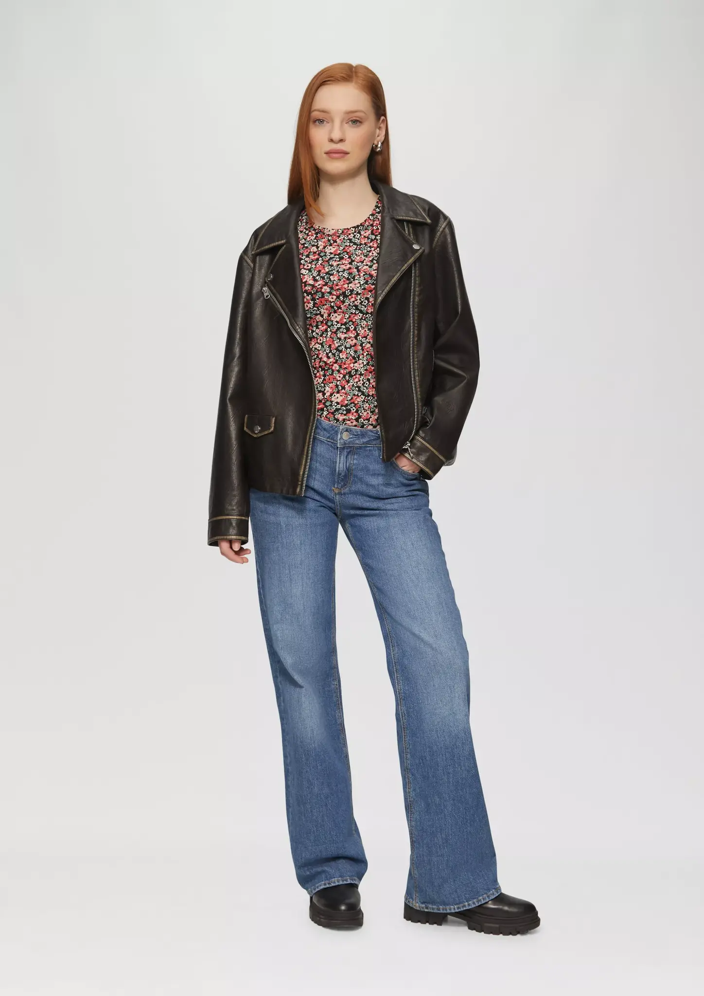 QS by S. Oliver Rib Tanktop with Print - Black