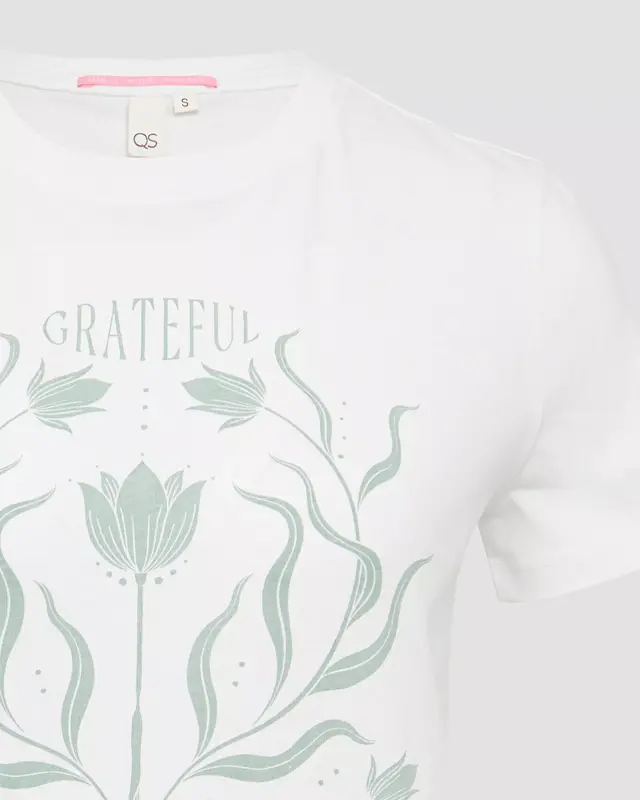 QS by S. Oliver Shirt with Frontprint - White