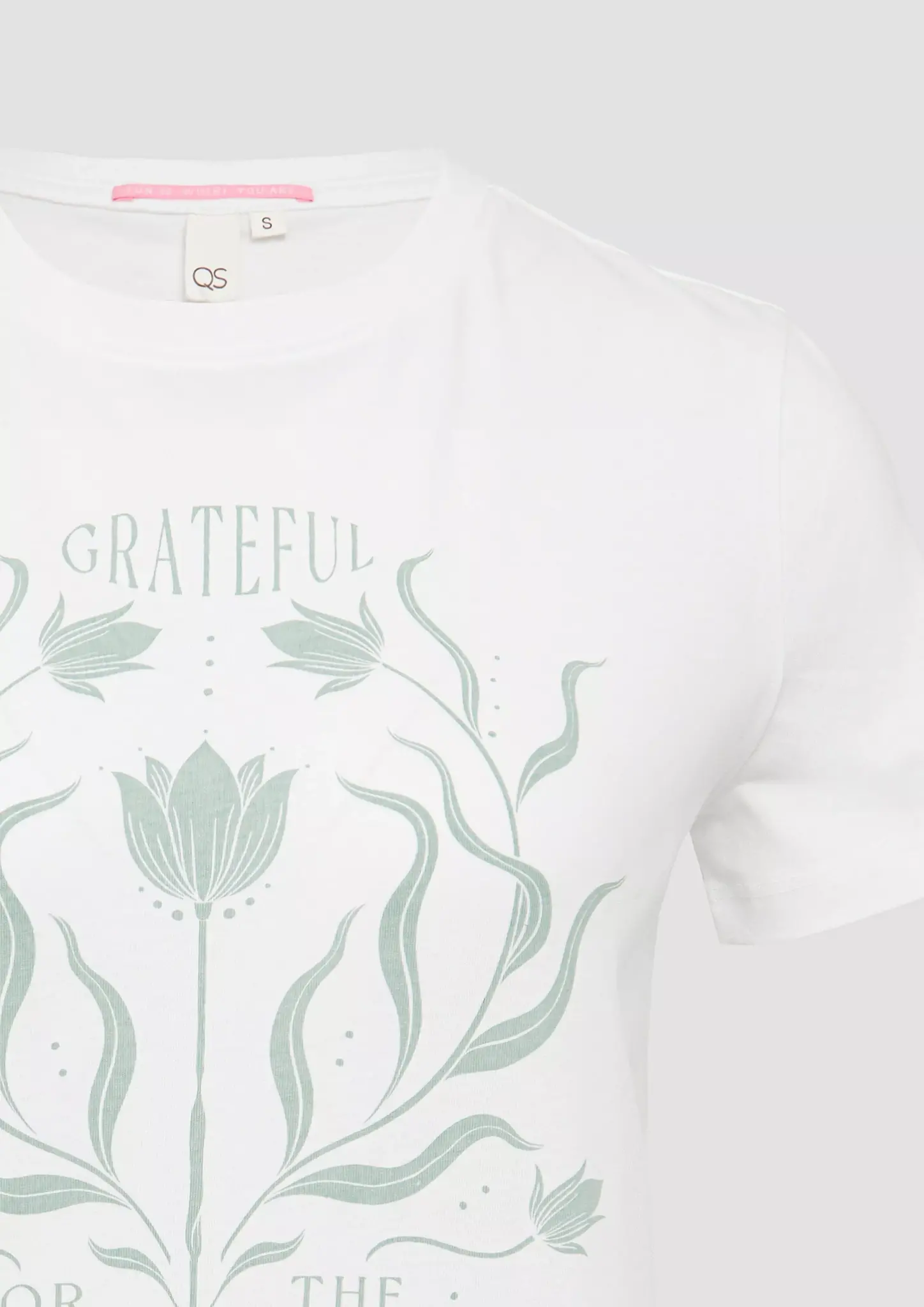 QS by S. Oliver Shirt with Frontprint - White