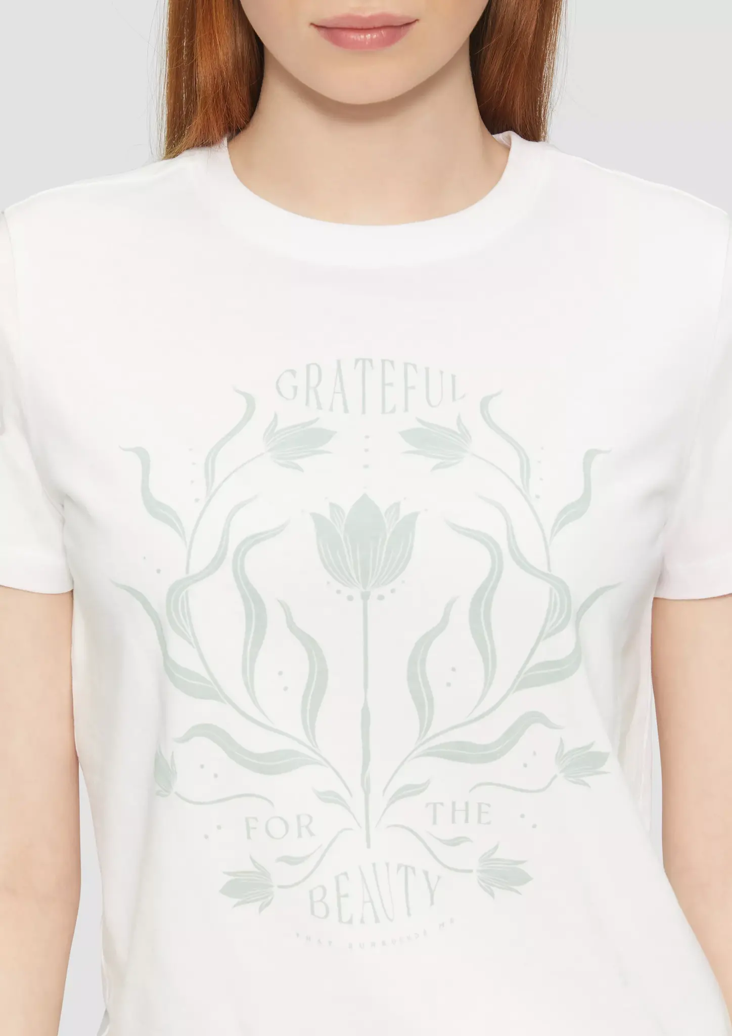 QS by S. Oliver Shirt with Frontprint - White