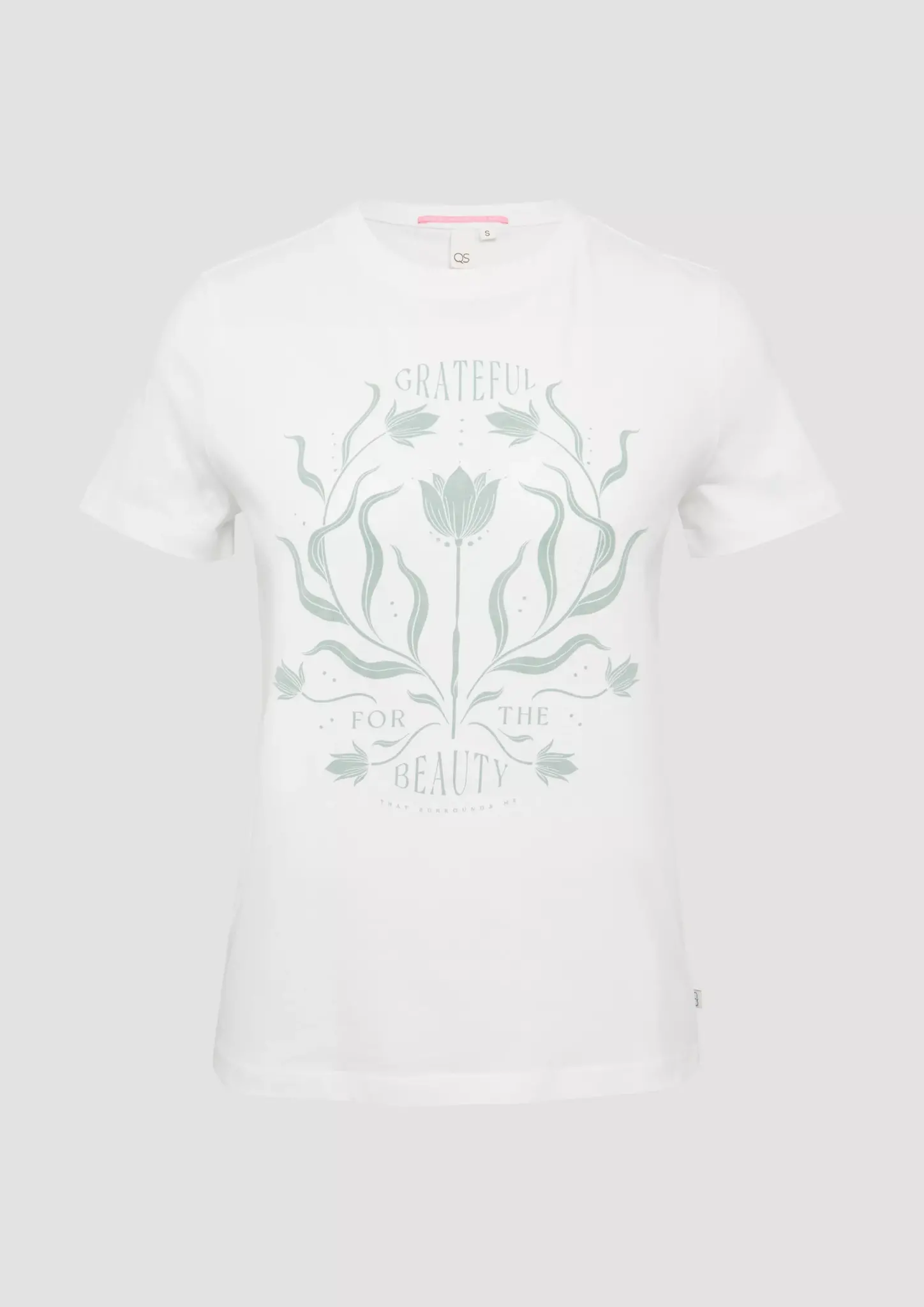 QS by S. Oliver Shirt with Frontprint - White