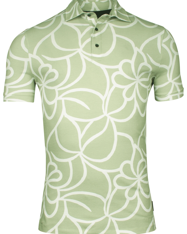 Giordano Poloshirt met Print - Apple Green