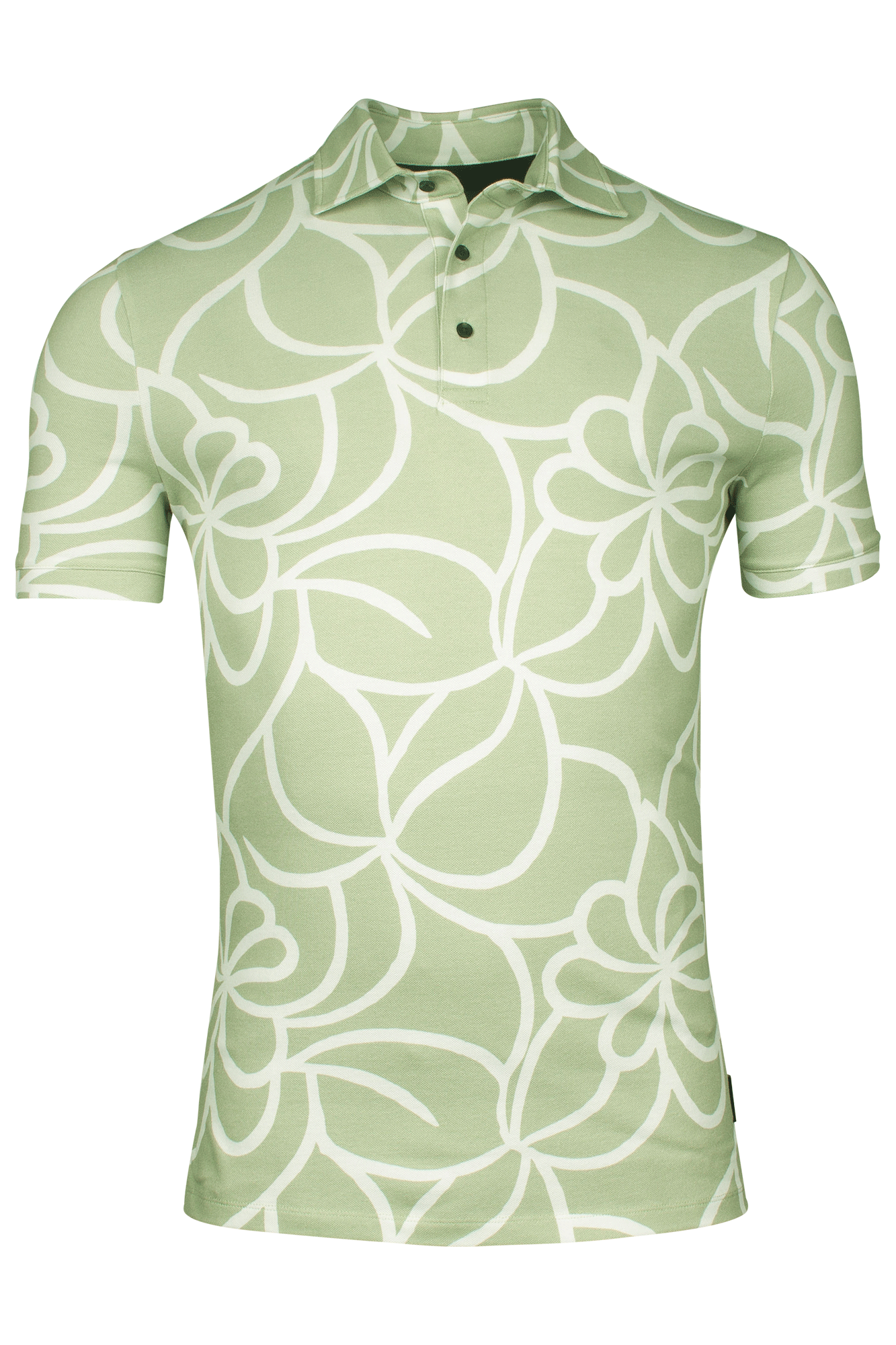Giordano Poloshirt met Print - Apple Green