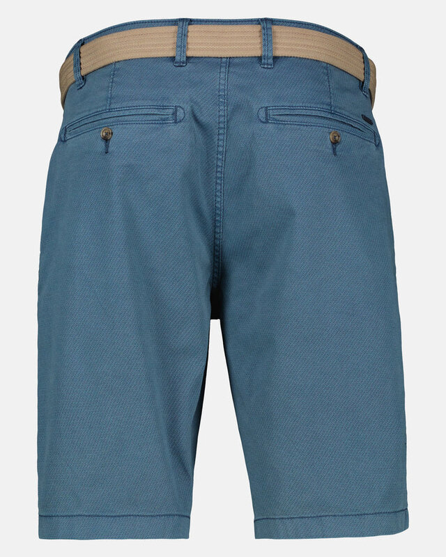 Lerros Chino Bermuda mit Gürtel - Crispy Blue