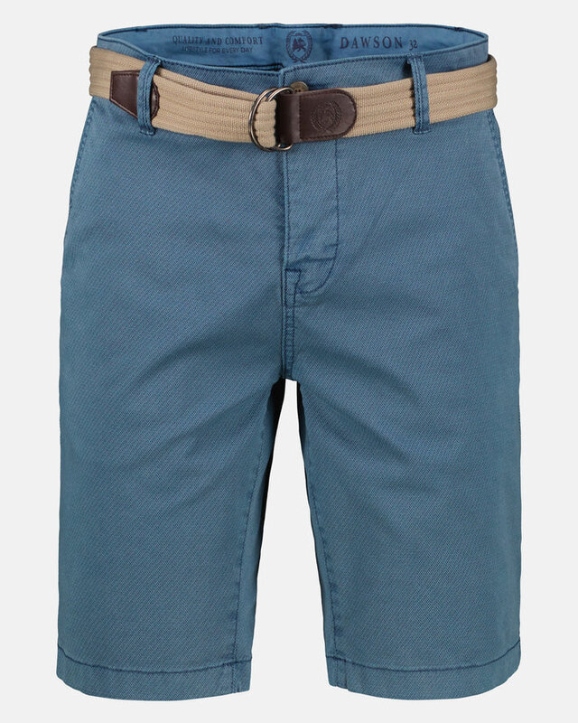 Lerros Chino Bermuda mit Gürtel - Crispy Blue