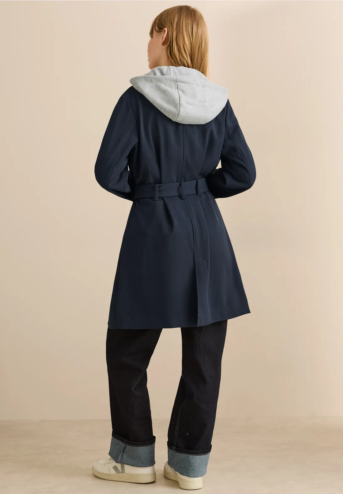 Cecil Trenchcoat met Capcuhon - Dark Navy Blue