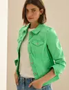 Cecil Denim Jacket - Iced Neon Green