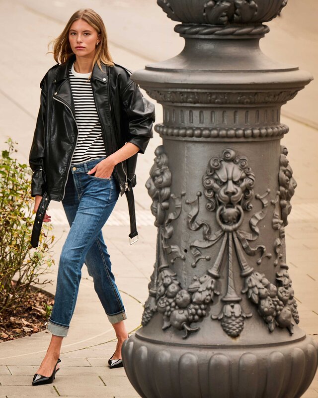 Mac Jeans Sue Relax Jeans, Lightweight Denim - Mid Blue Commercial Used