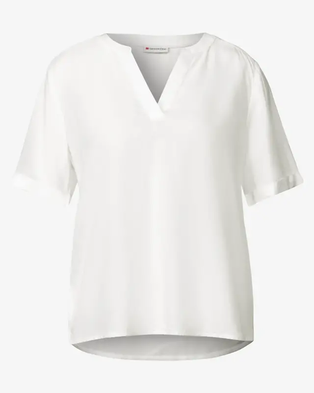 Street One Blouse in Effen Kleur - Off White