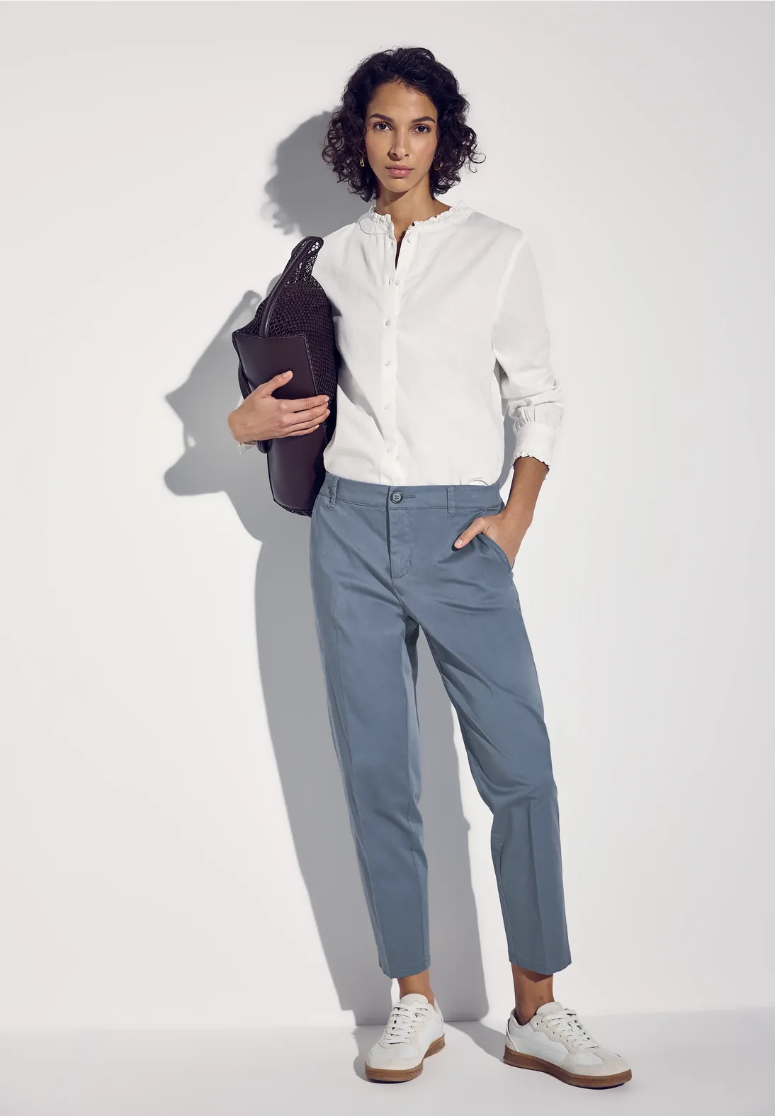 Street One Softe Twill Chino - Velvet Sky Blue