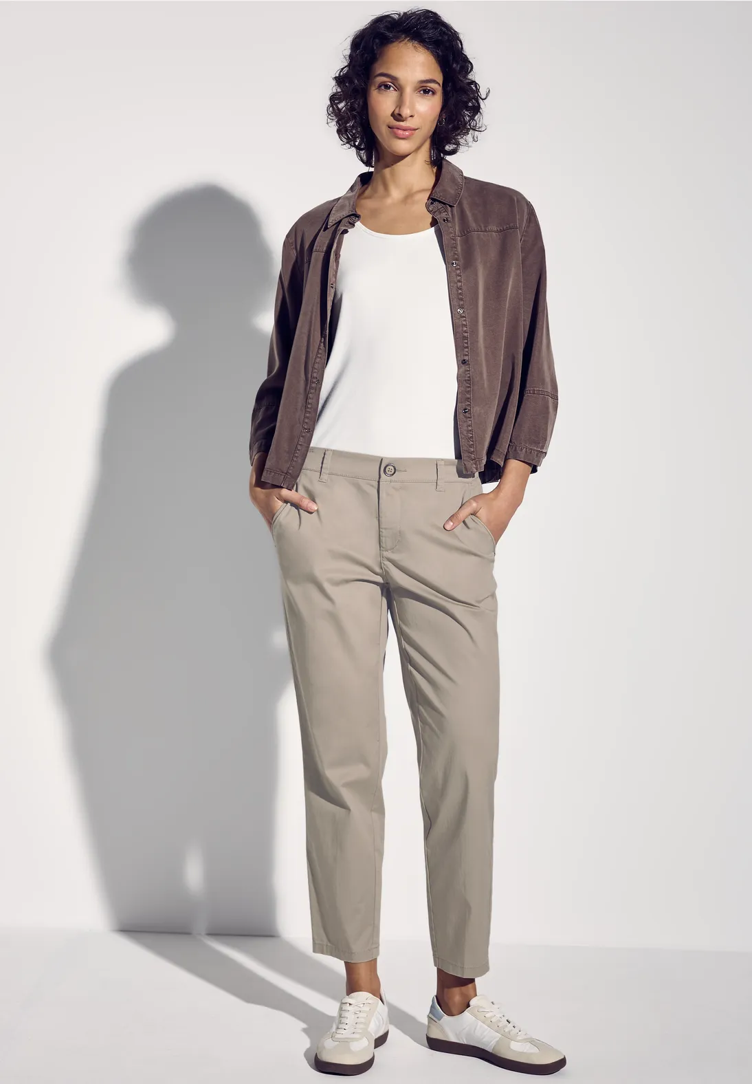 Street One Zachte Chino - Buff Grey