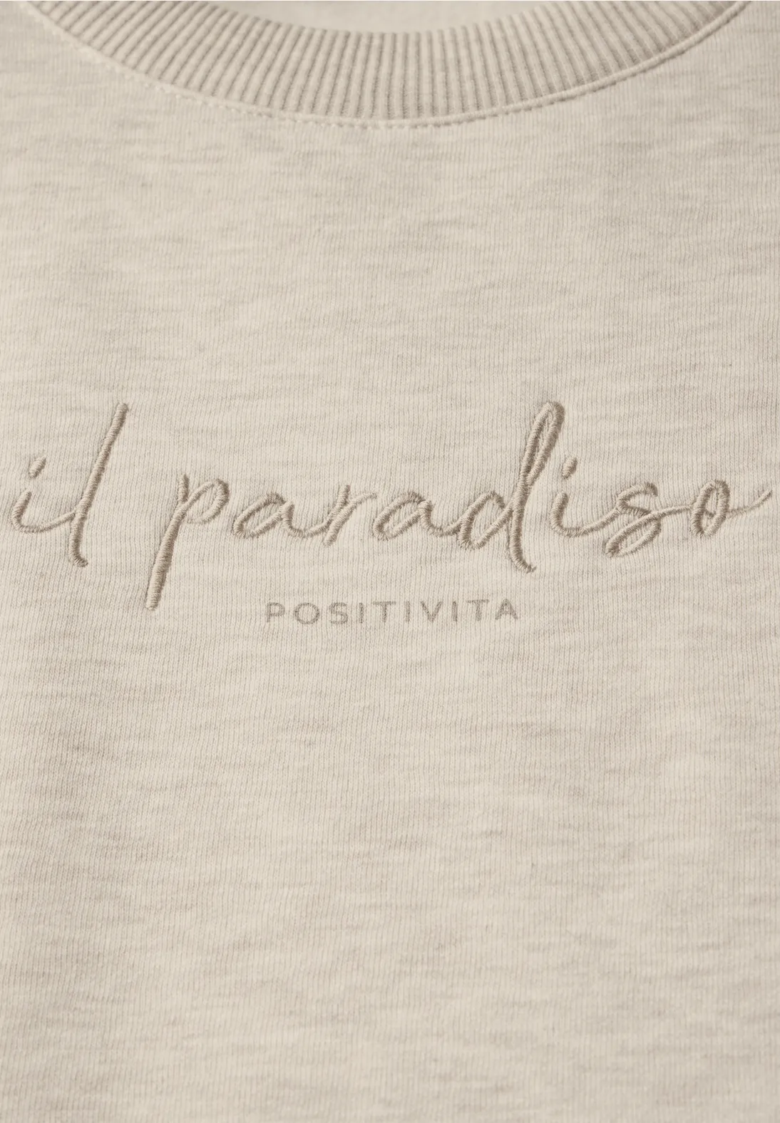 Cecil Sweatshirt with Embroidery - Pearl Beige Melange