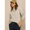 Sweatshirt with Embroidery - Pearl Beige Melange