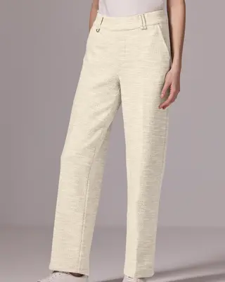 Street One Studio Straight Leg Hose - Sheer Beige Melange