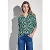 Print Shirt mit Knopfdetail - Hunter Green
