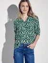Street One Shirt met Print en Knoopdetail - Hunter Green