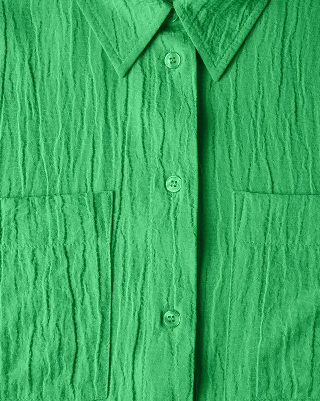 Cecil Structured Blouse - Iced Neon Green