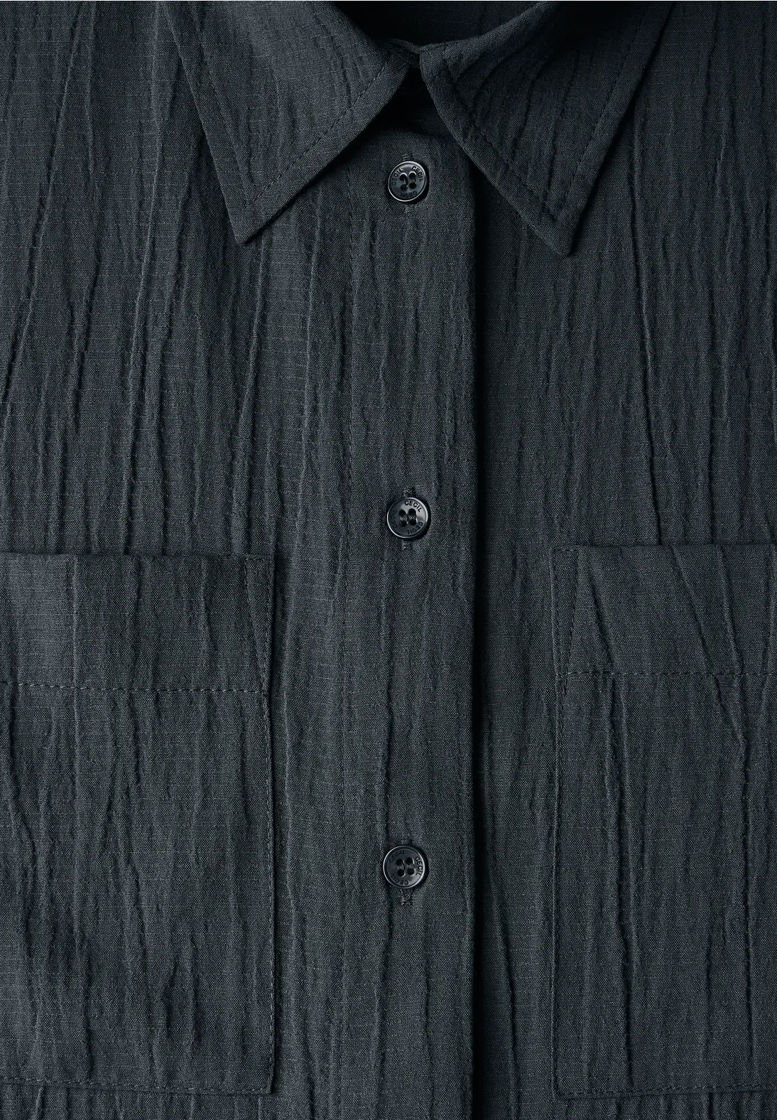 Cecil Strukturbluse - Slate Khaki