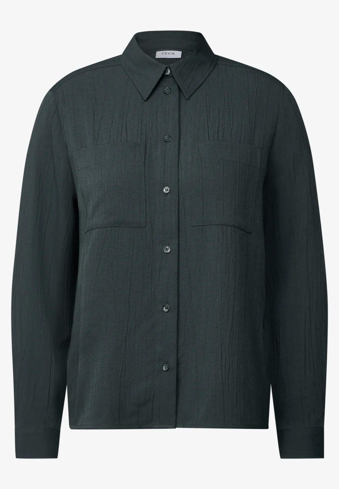 Cecil Gestructureerde Blouse - Slate Khaki