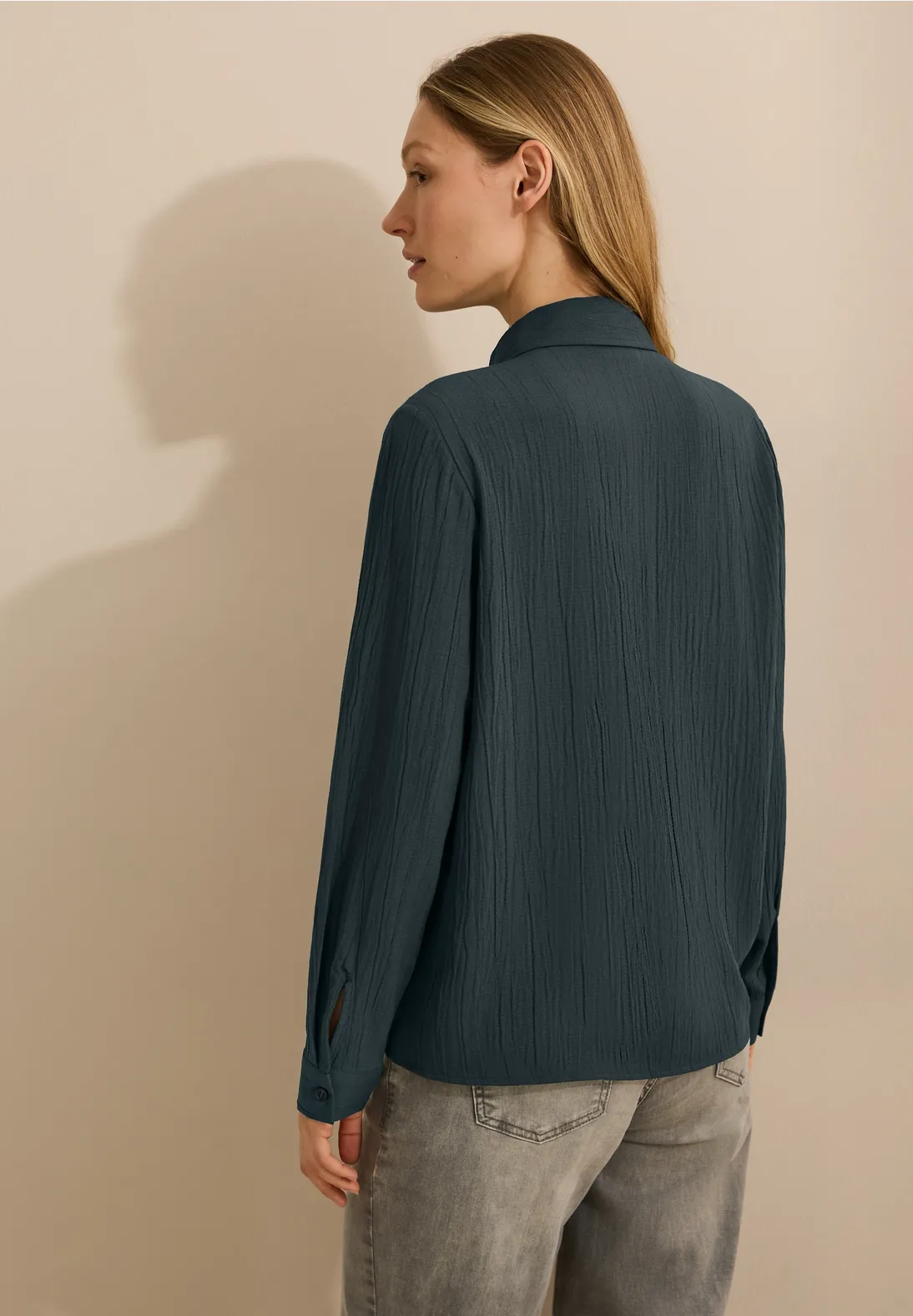 Cecil Strukturbluse - Slate Khaki