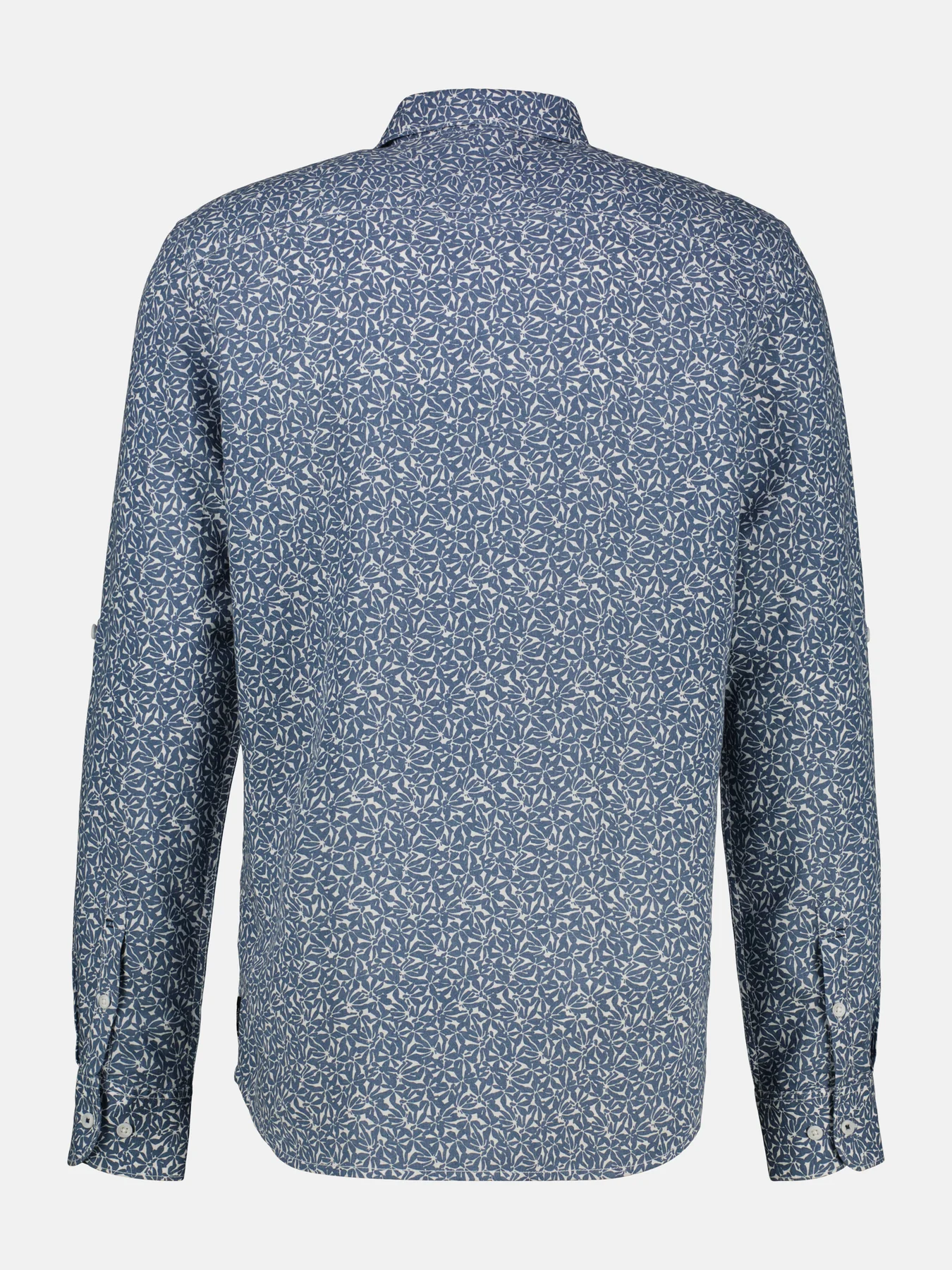 Lerros Linnenmix Overhemd met Print - Crispy Blue