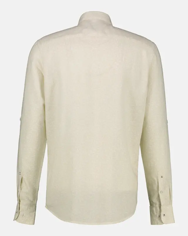 Lerros Leinenmix Hemd mit Print - White