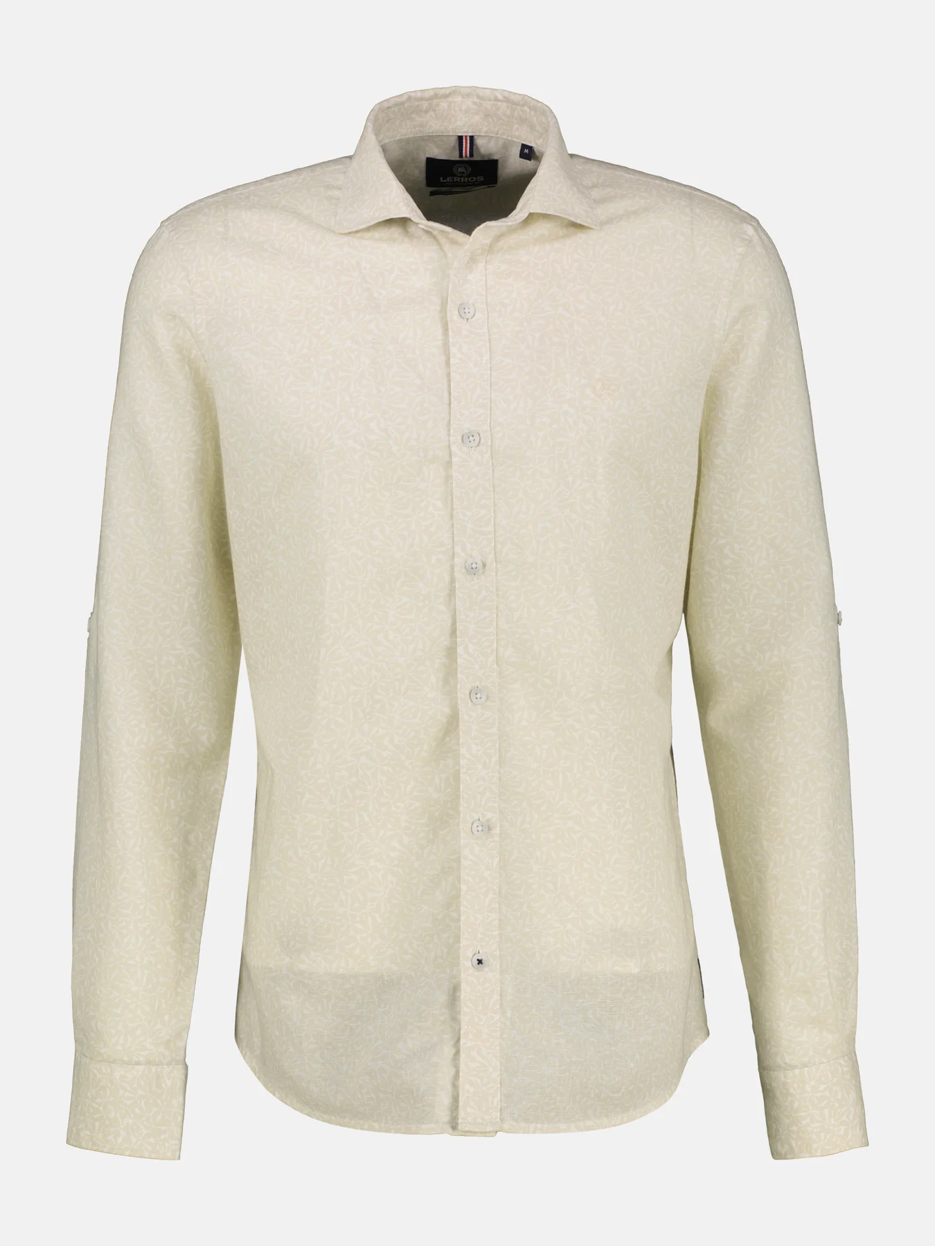 Lerros Leinenmix Hemd mit Print - White