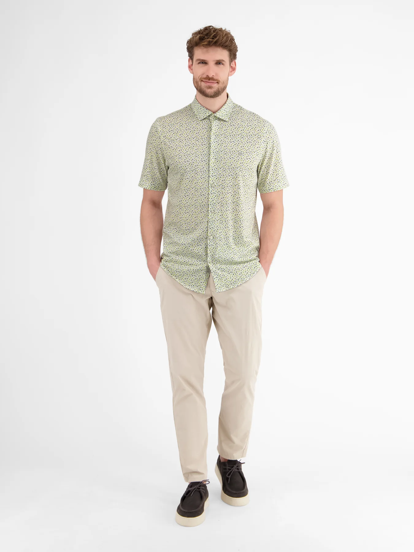 Lerros Jersey Kurzarm Print Shirt - White