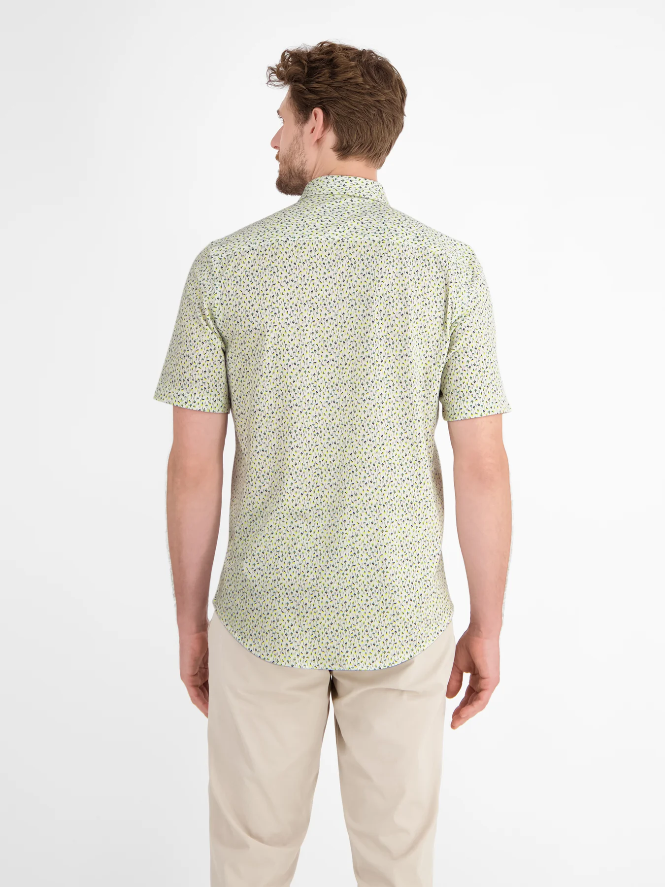 Lerros Jersey Print Overhemd - White