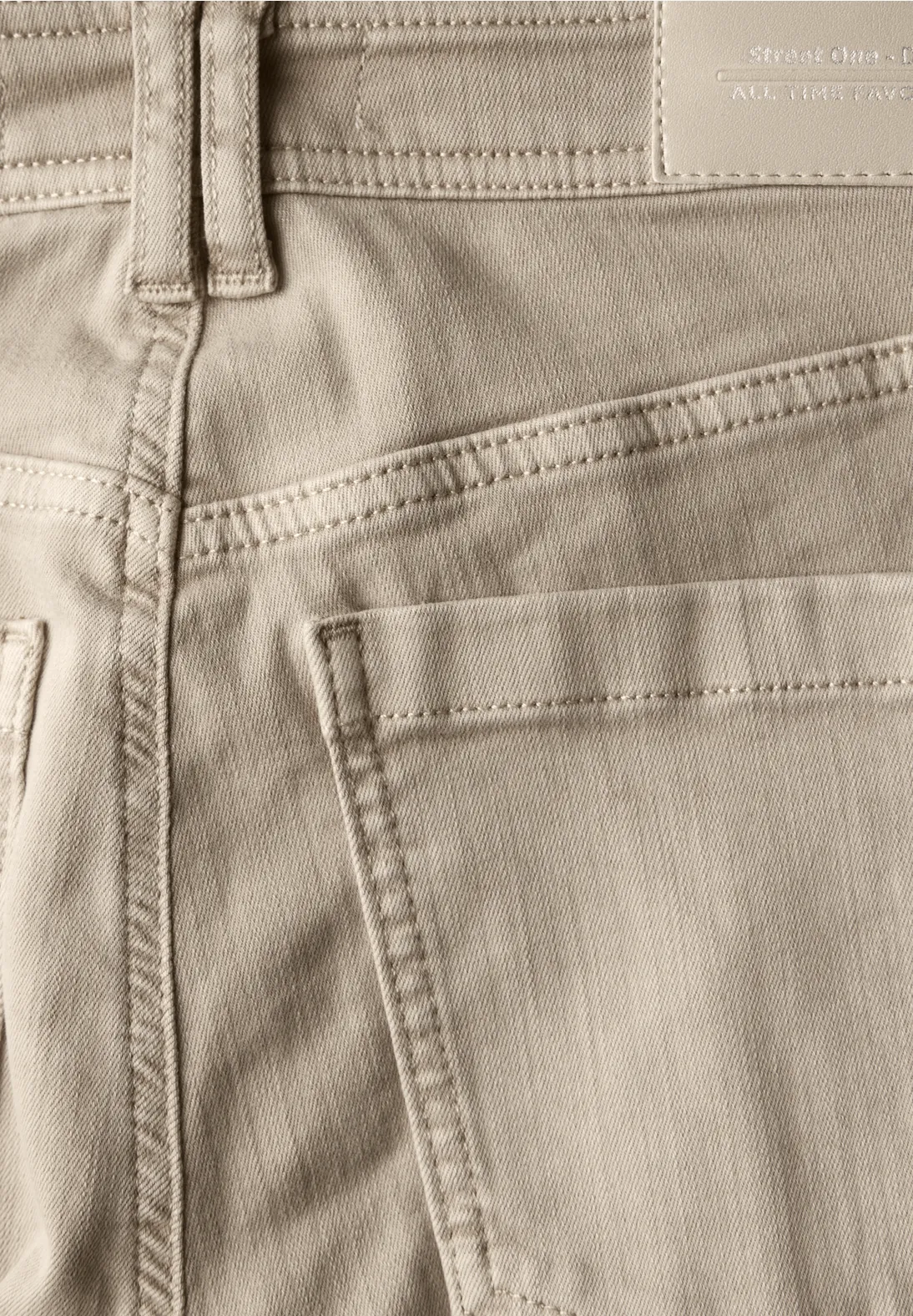 Street One Jeans im Cargo-Look - Beige Washed
