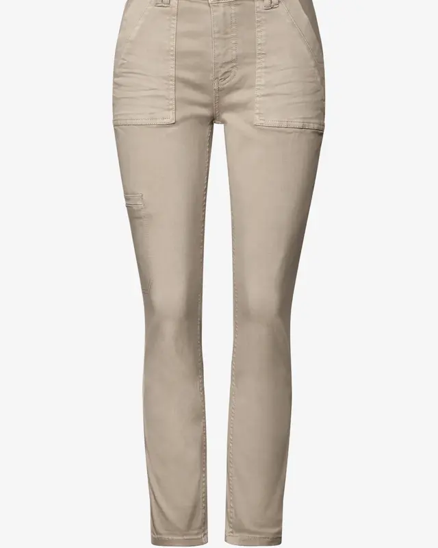 Street One Cargo Look Jeans - Beige Washed