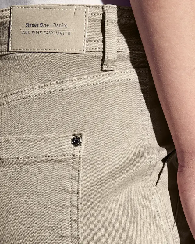 Street One Cargo Look Jeans - Beige Washed