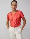 S. Oliver Satin Blouse - Coral Red