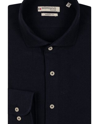 Giordano Modern Fit Struktur Hemd - Navy