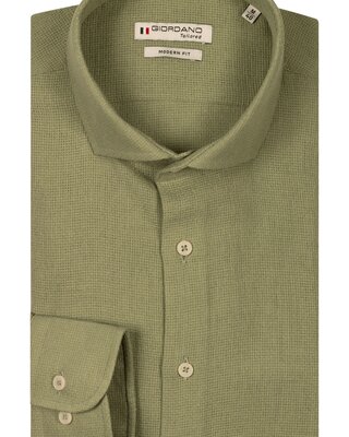 Giordano Modern Fit Structuur Overhemd - Apple Green
