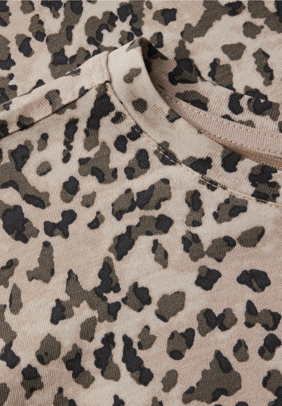 Street One Studio T-Shirt mit Leo-Muster - Creamy Brown